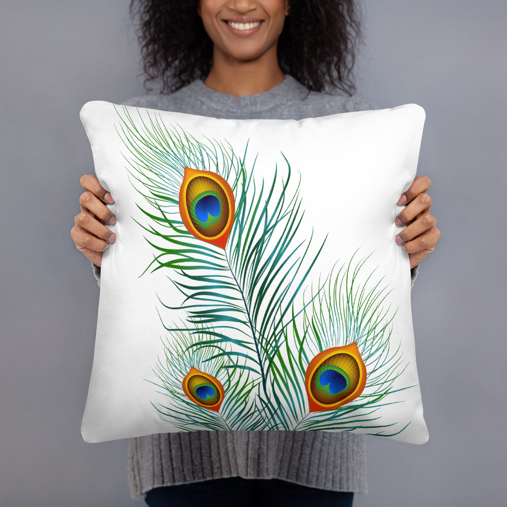 'Peacock' Throw Pillow