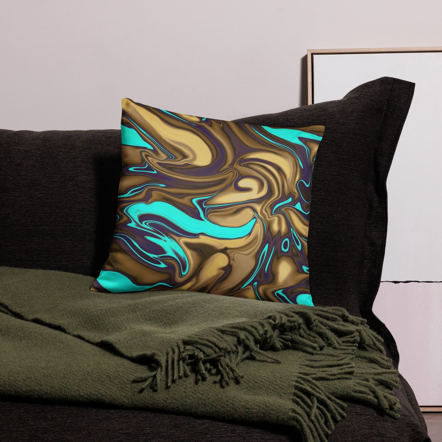 'Smoky Coffee' Throw Pillow