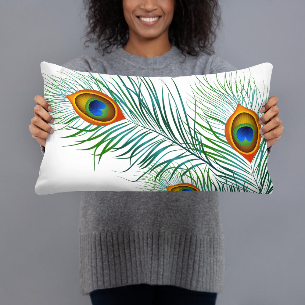 'Peacock' Throw Pillow