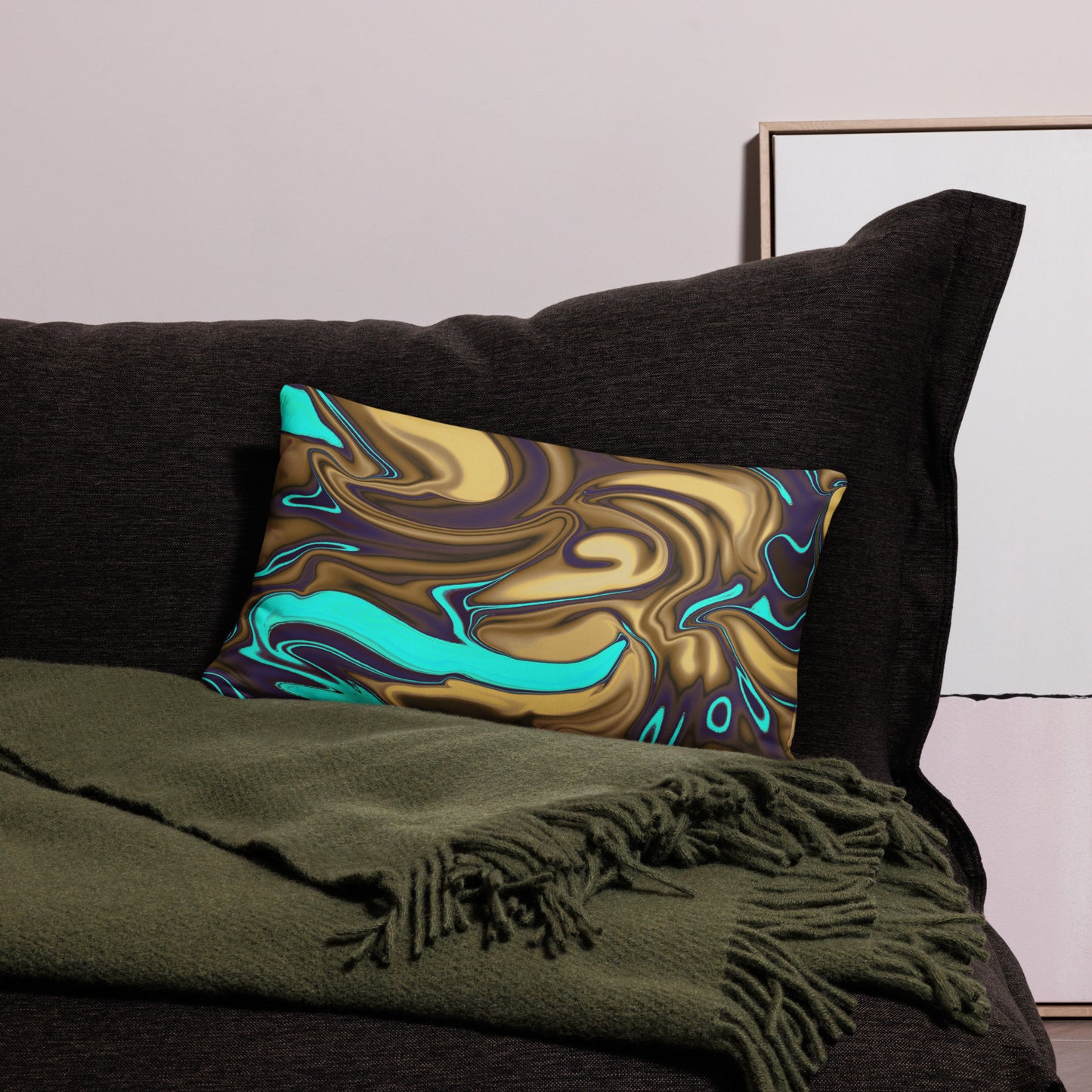 'Smoky Coffee' Throw Pillow