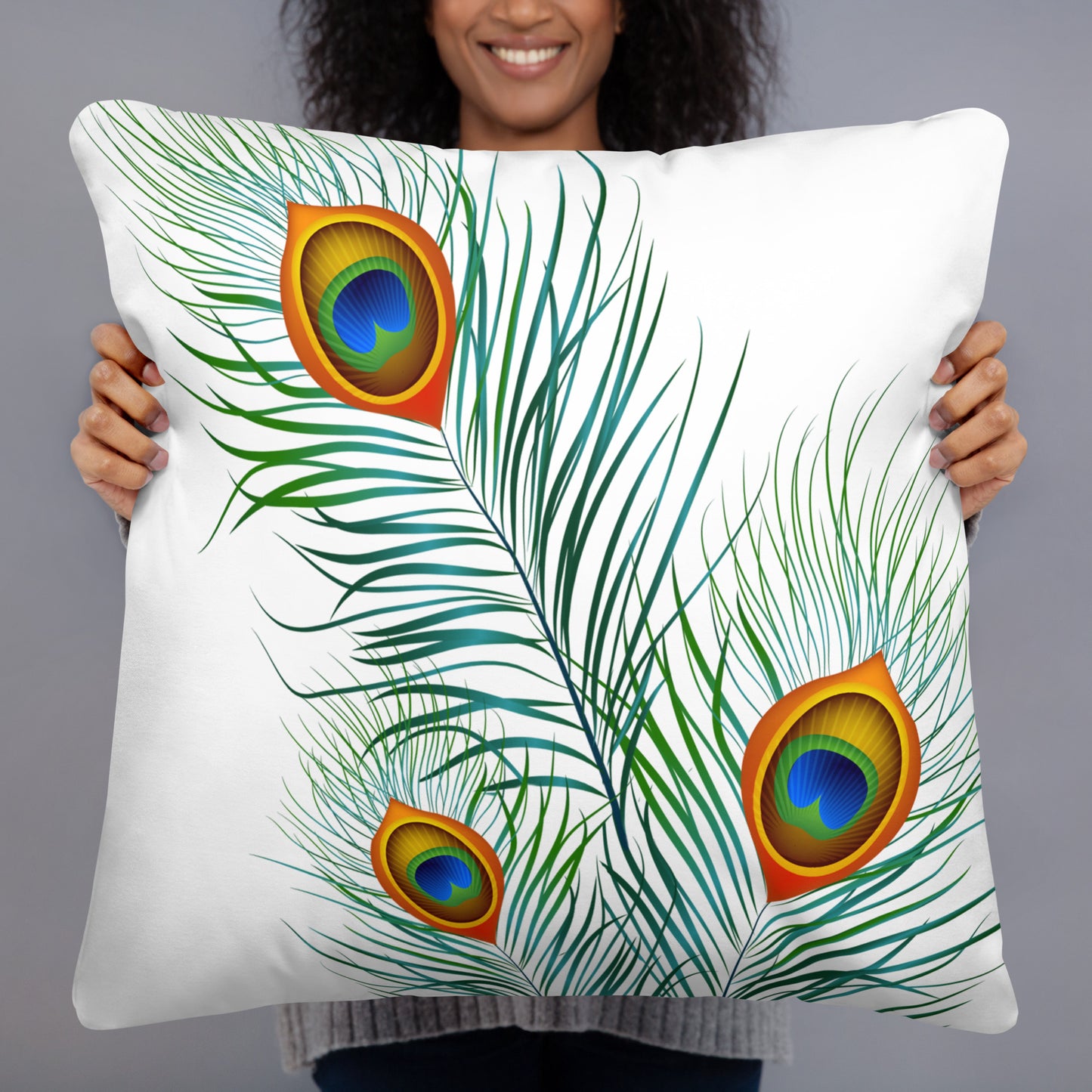 'Peacock' Throw Pillow