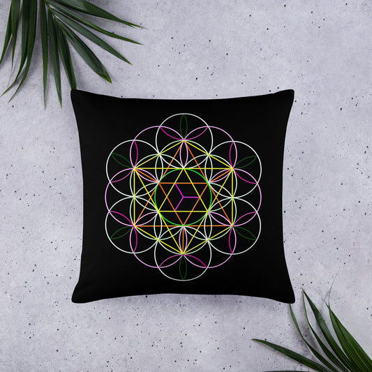 'Flower of Life' Throw Pillow