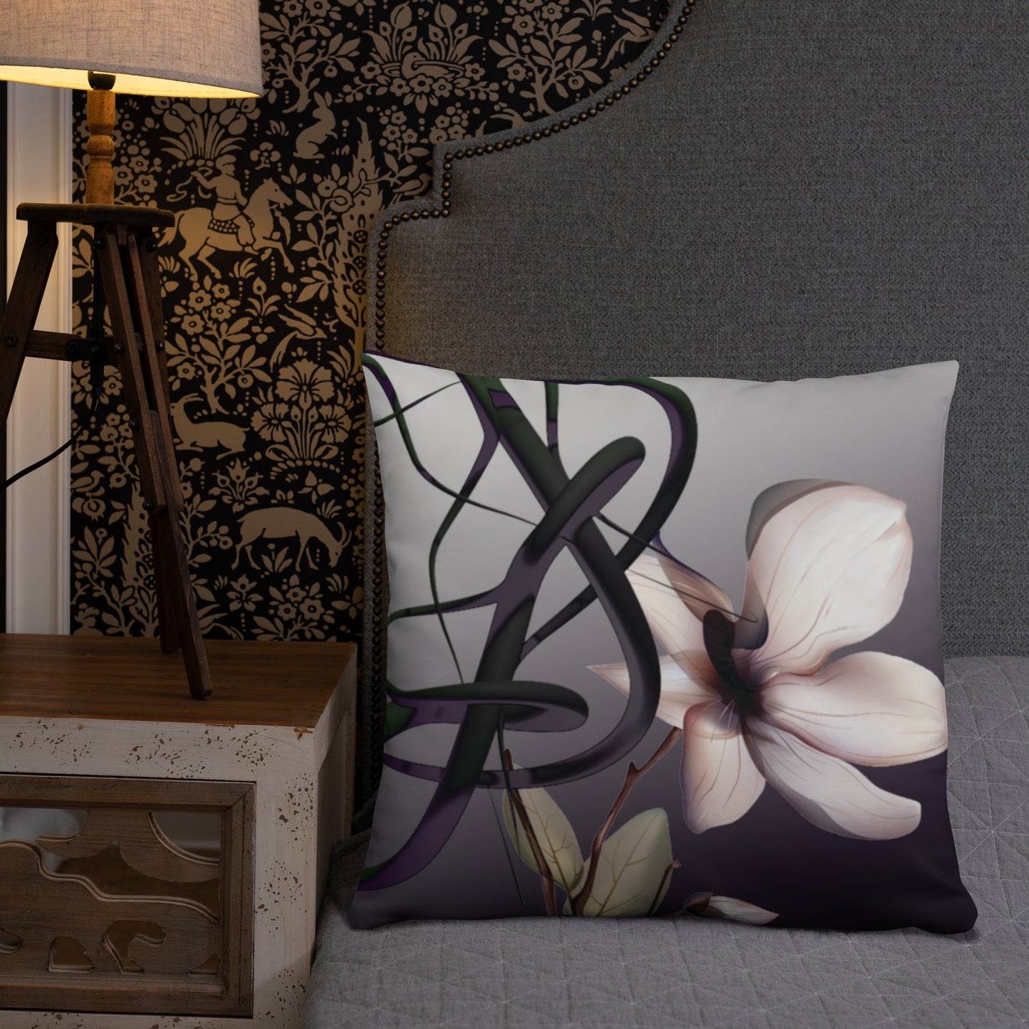 Mathematical Orchid Throw Pillow