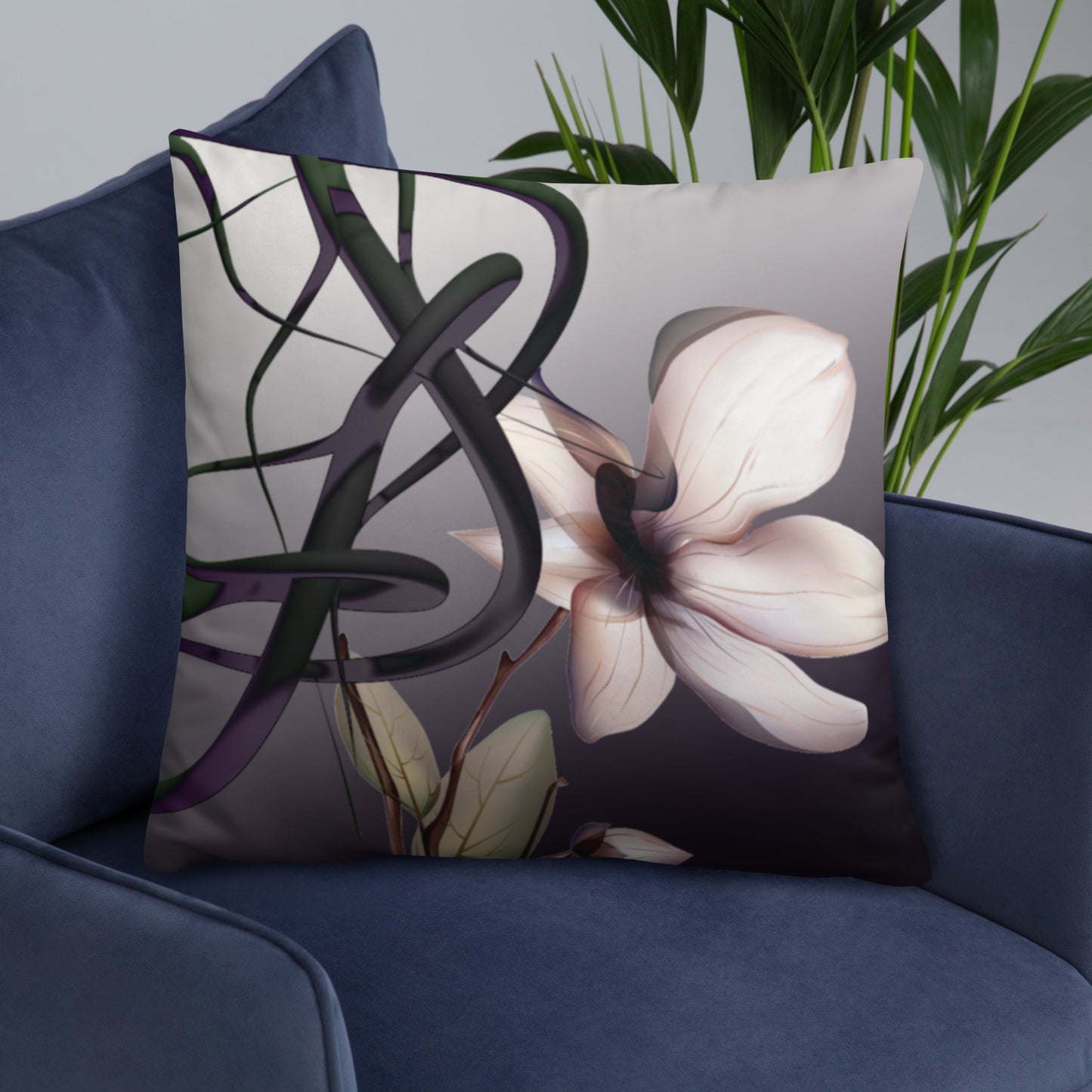 Mathematical Orchid Throw Pillow