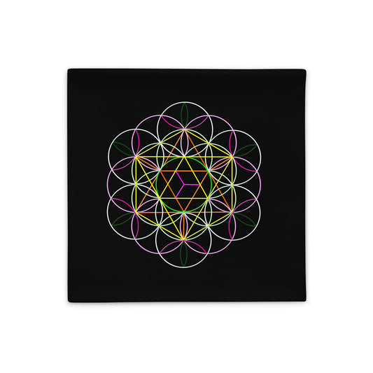 'Flower of Life' Throw Pillow Case