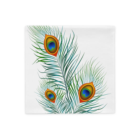 'Peacock' Throw Pillow Case