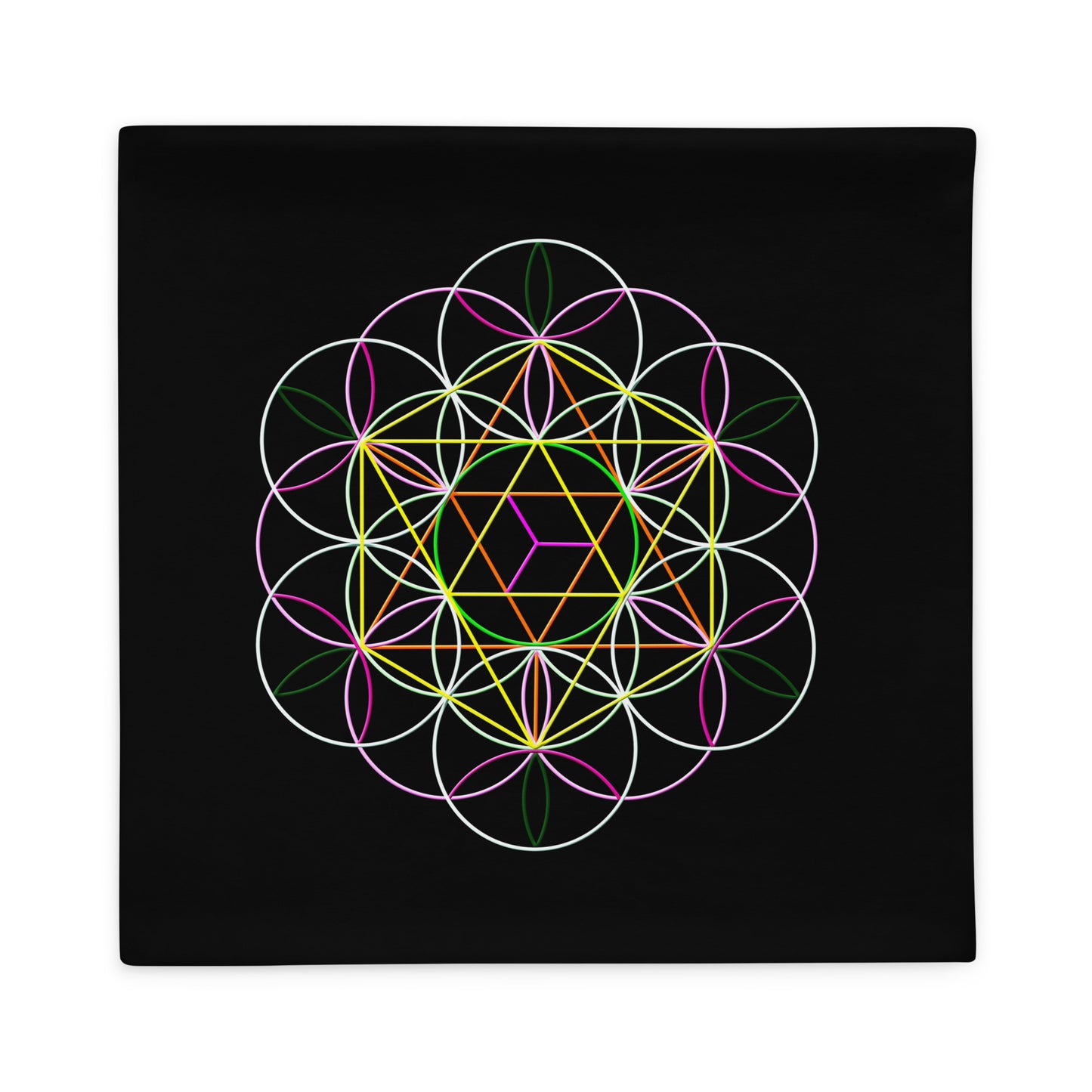 'Flower of Life' Throw Pillow Case