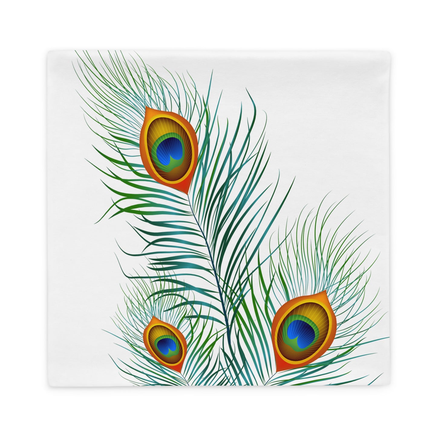 'Peacock' Throw Pillow Case