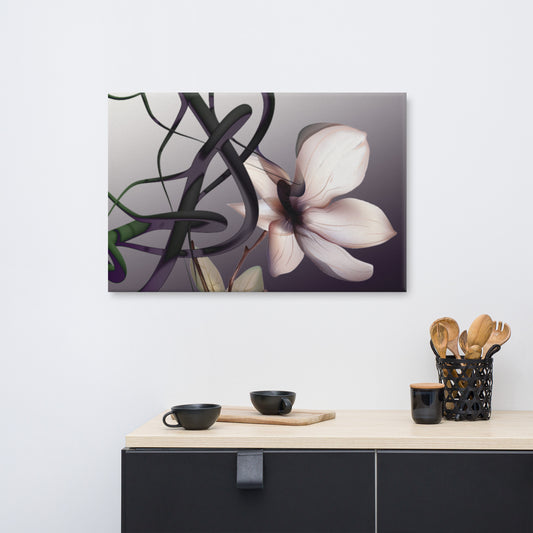 'Mathematical Orchid' Stretched Framed Canvas