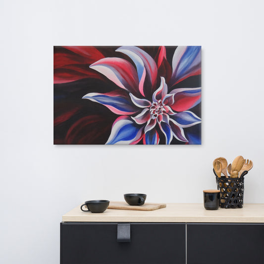 'Mysterious Delia' Stretched Frame Canvas 24 x 36 inches (60 x 92 cms)