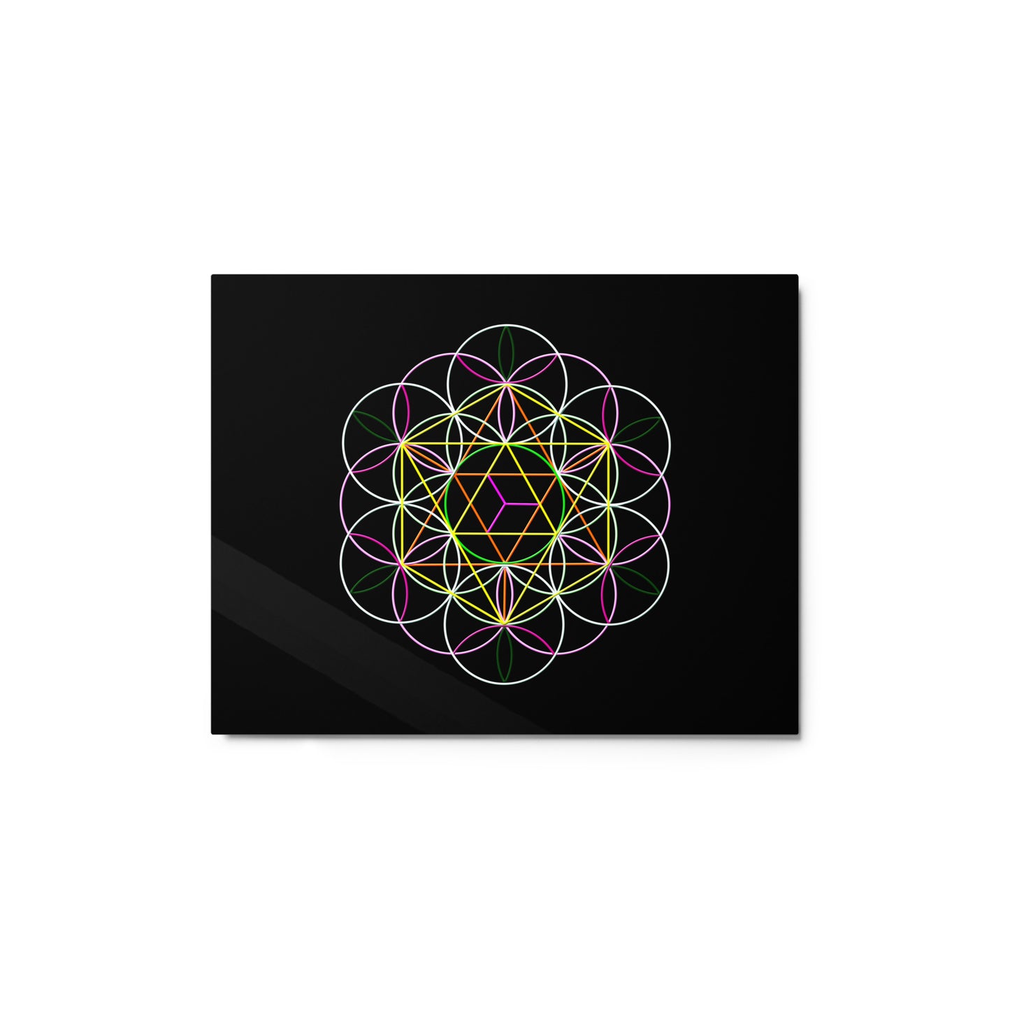 'Flower of Life' Gloss Metal Print