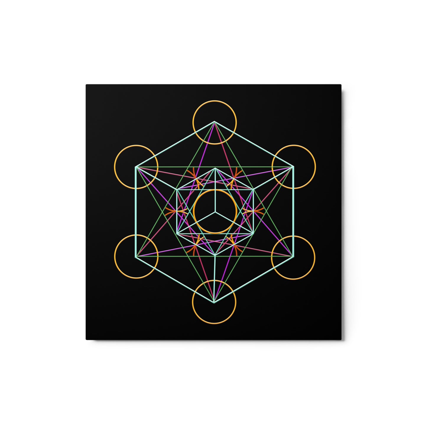 Metatrons Cube Metal Print