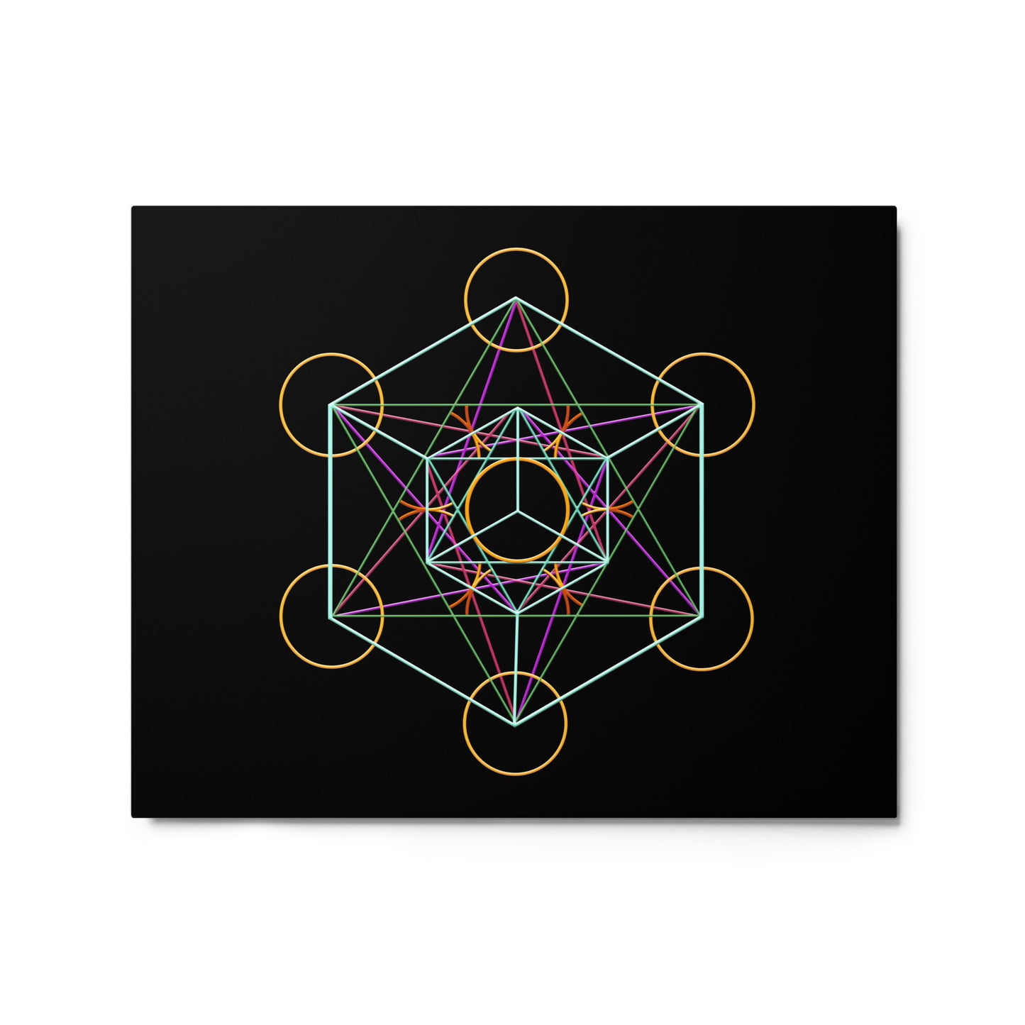 Metatrons Cube Metal Print