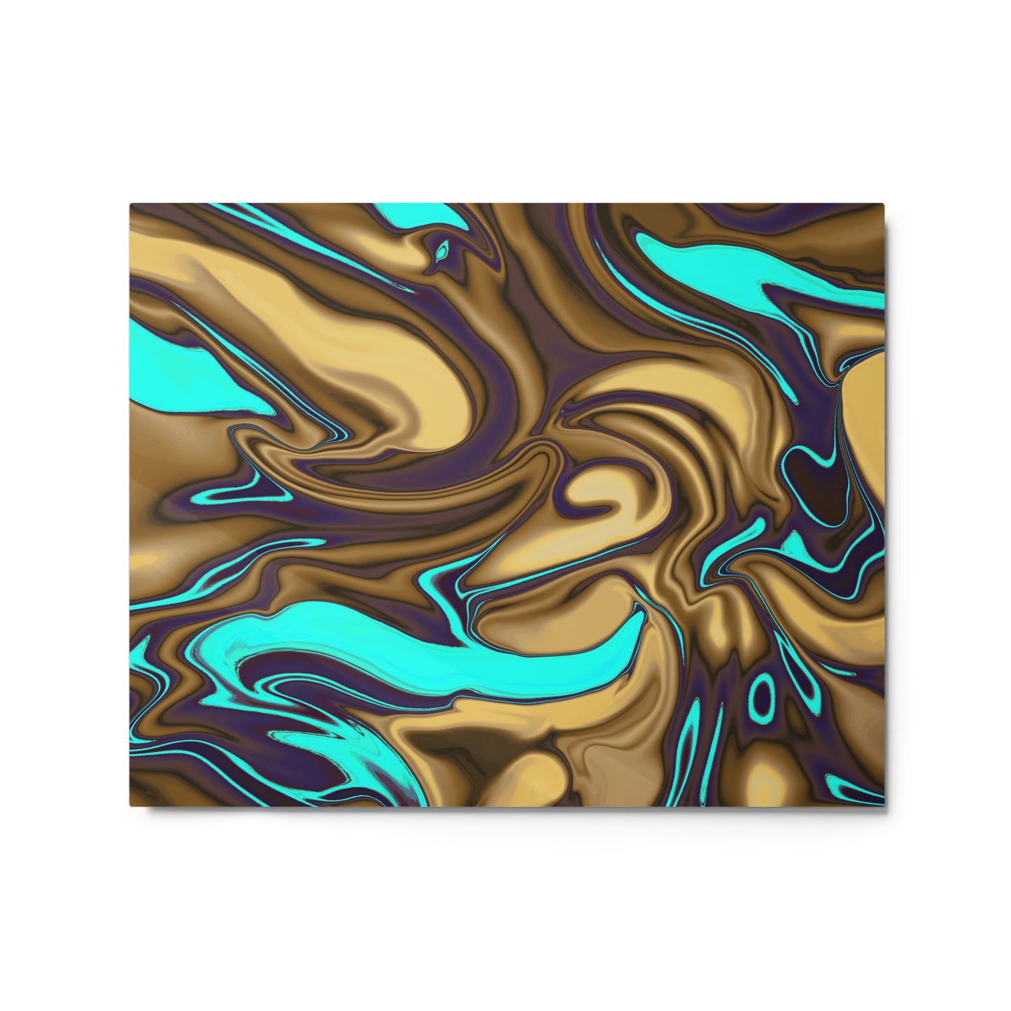 'Smokey Coffee' Gloss Metal Print