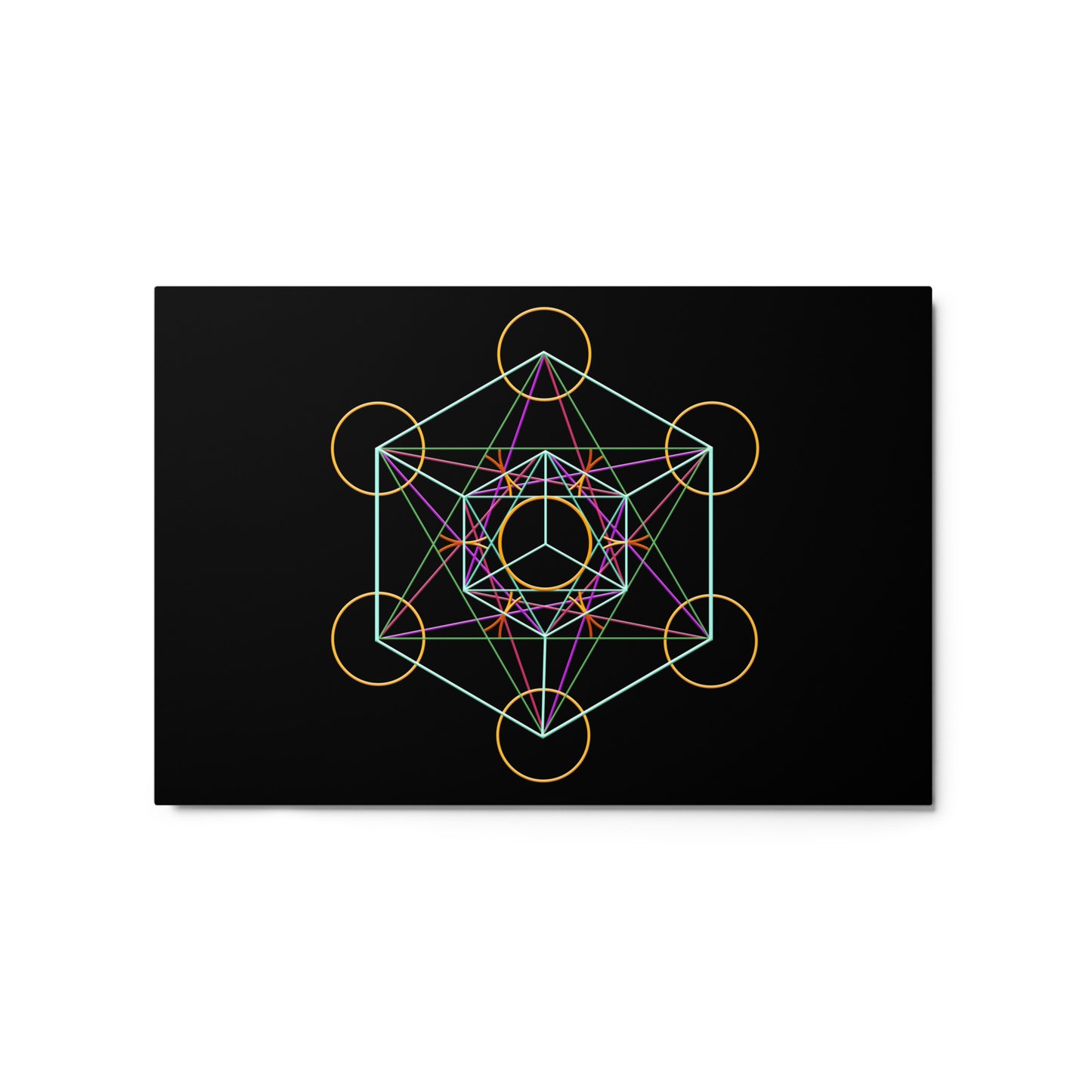 Metatrons Cube Metal Print