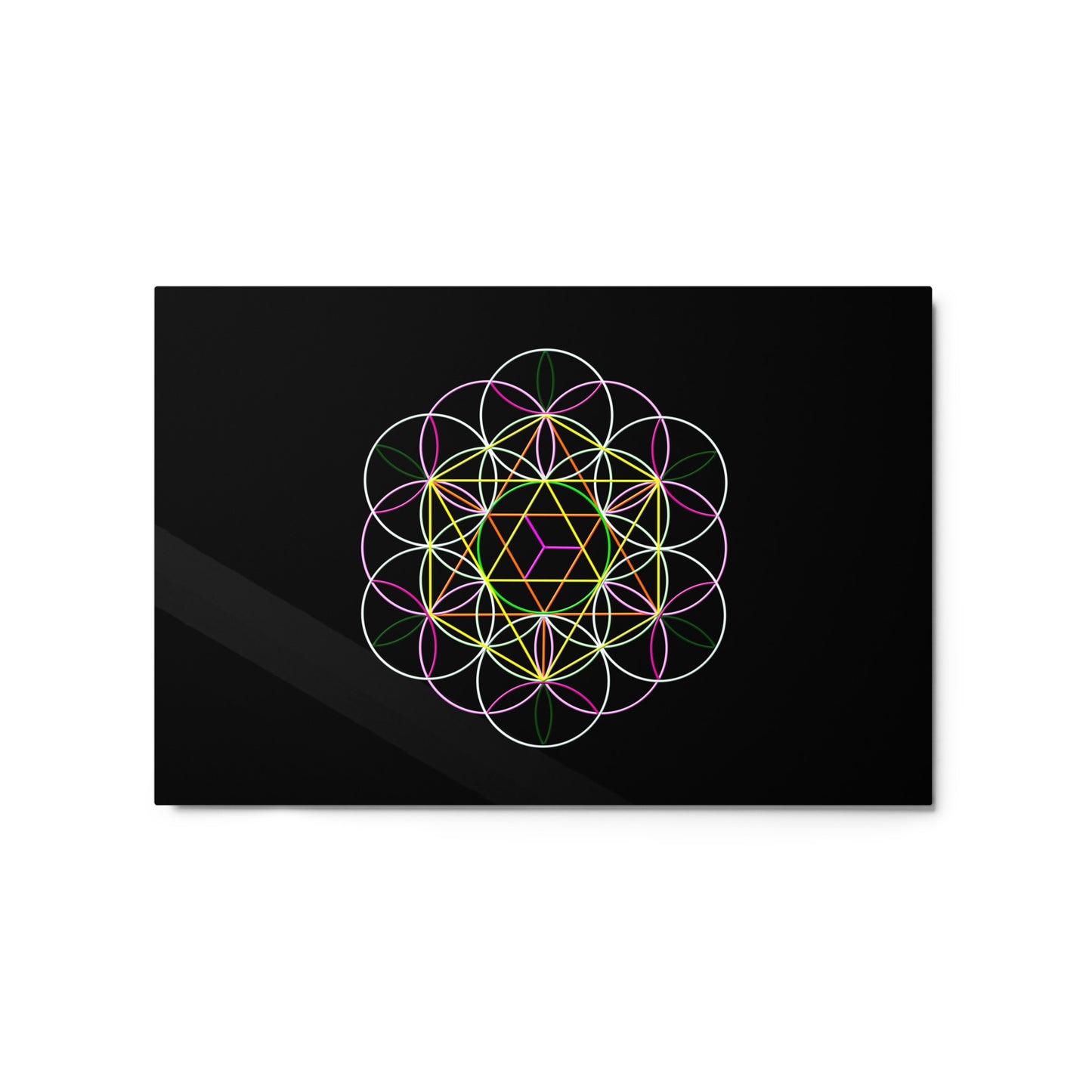 'Flower of Life' Gloss Metal Print