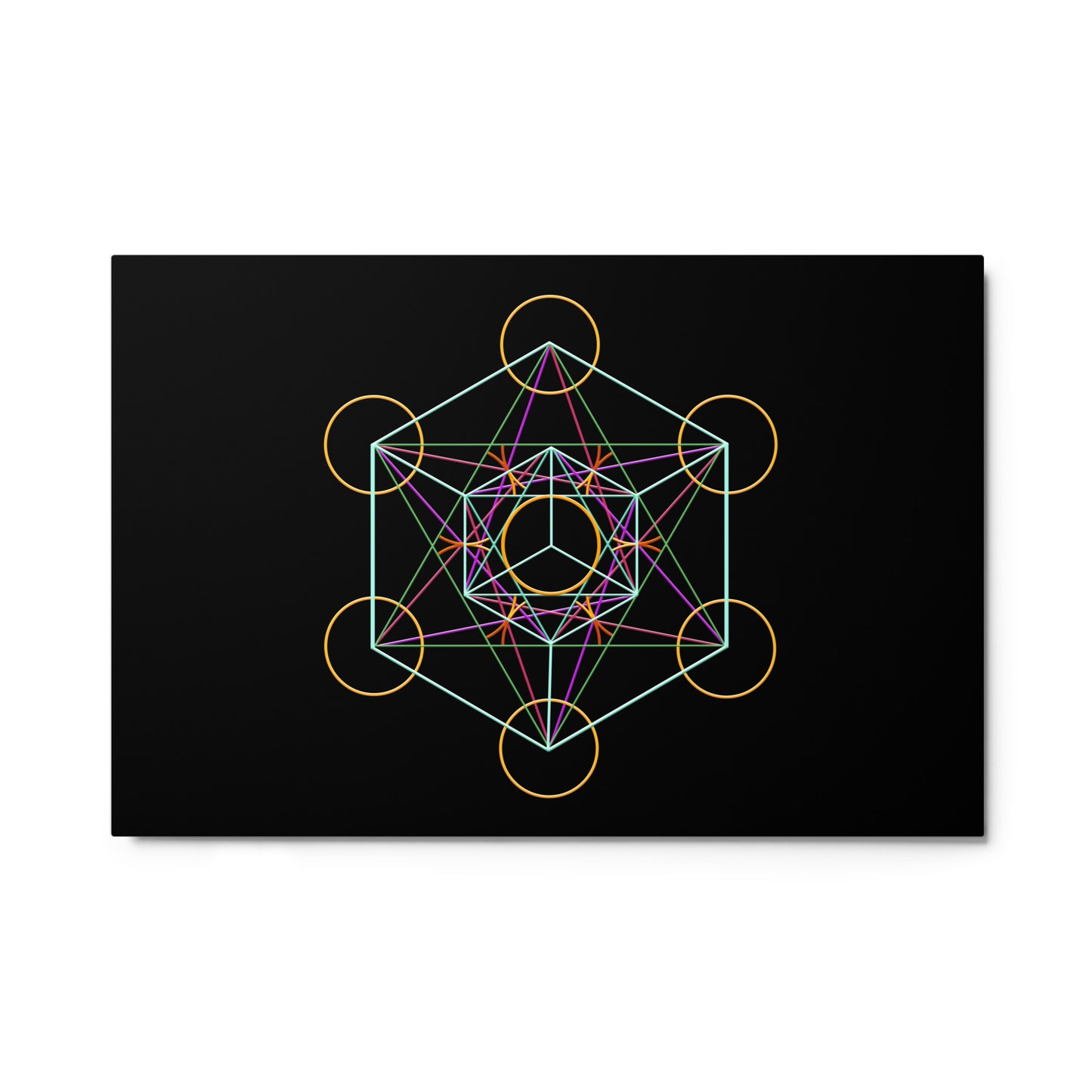 Metatrons Cube Metal Print