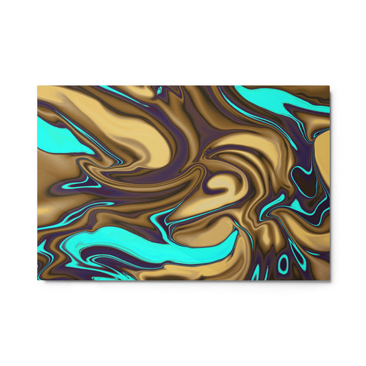 'Smokey Coffee' Gloss Metal Print