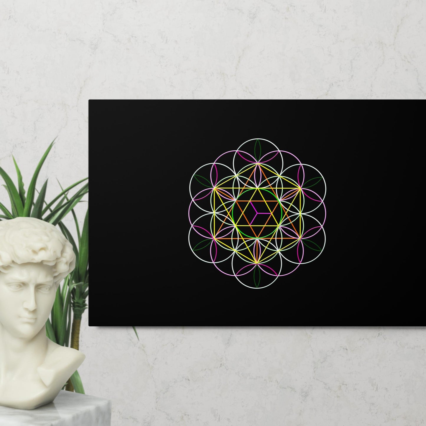 'Flower Of Life' Gloss Metal Print