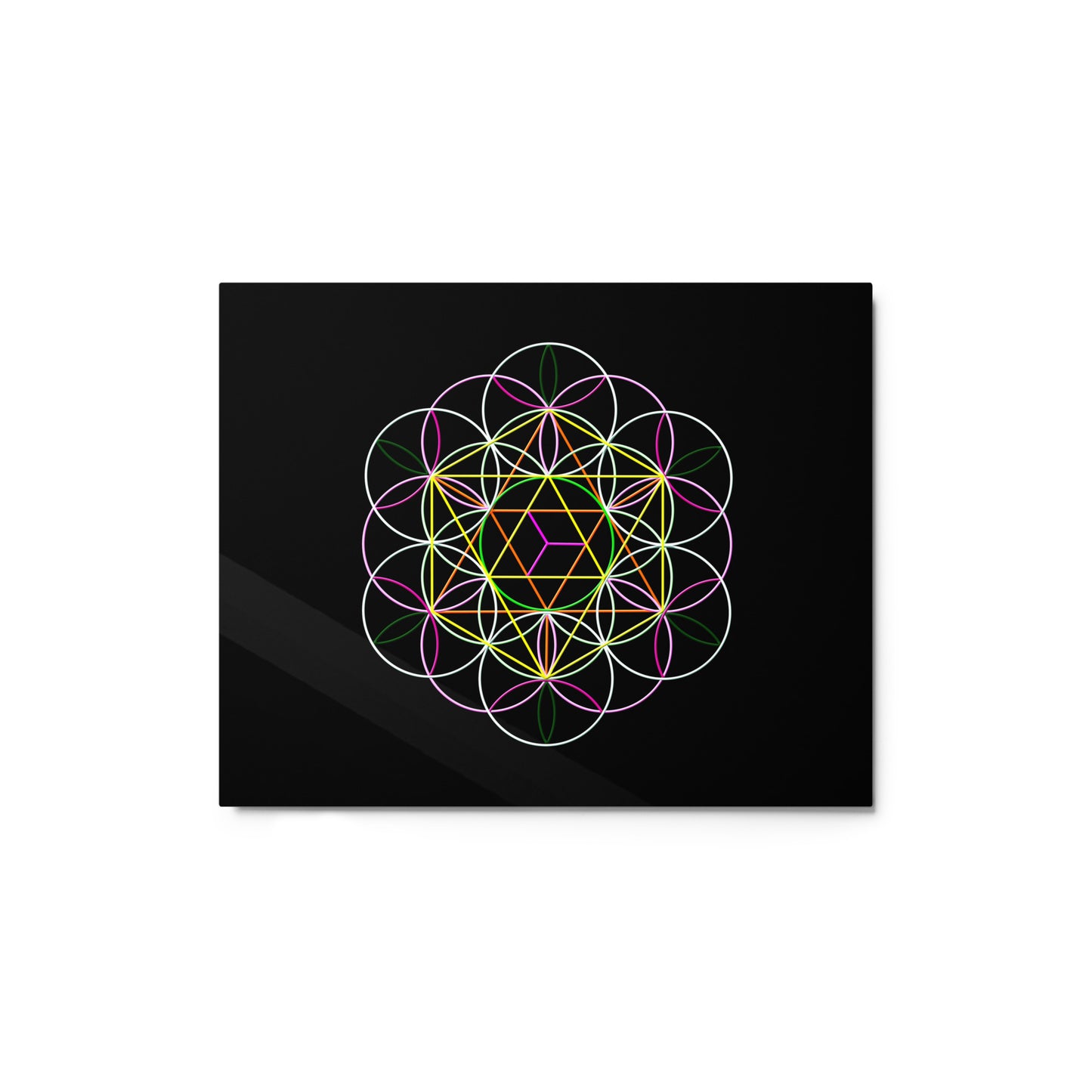 'Flower of Life' Gloss Metal Print