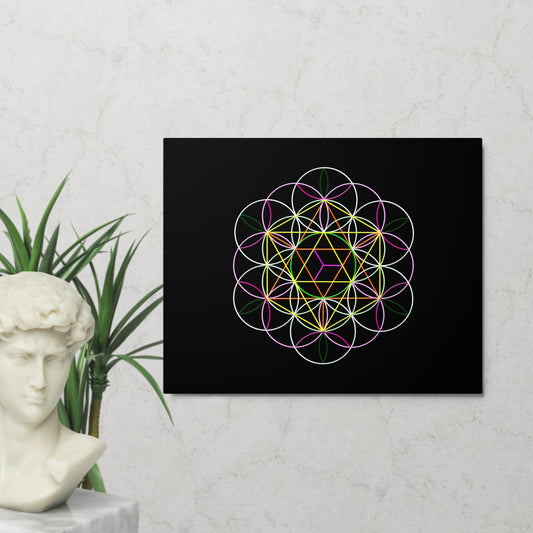 'Flower Of Life' Gloss Metal Print