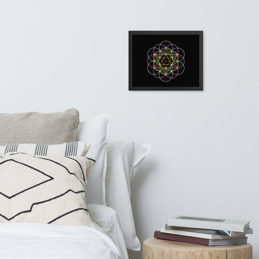 'Flower of Life' Premium Luster Photo Paper Framed Poster