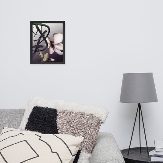 'Mathematical Orchid' Premium Luster Photo Paper Framed Poster