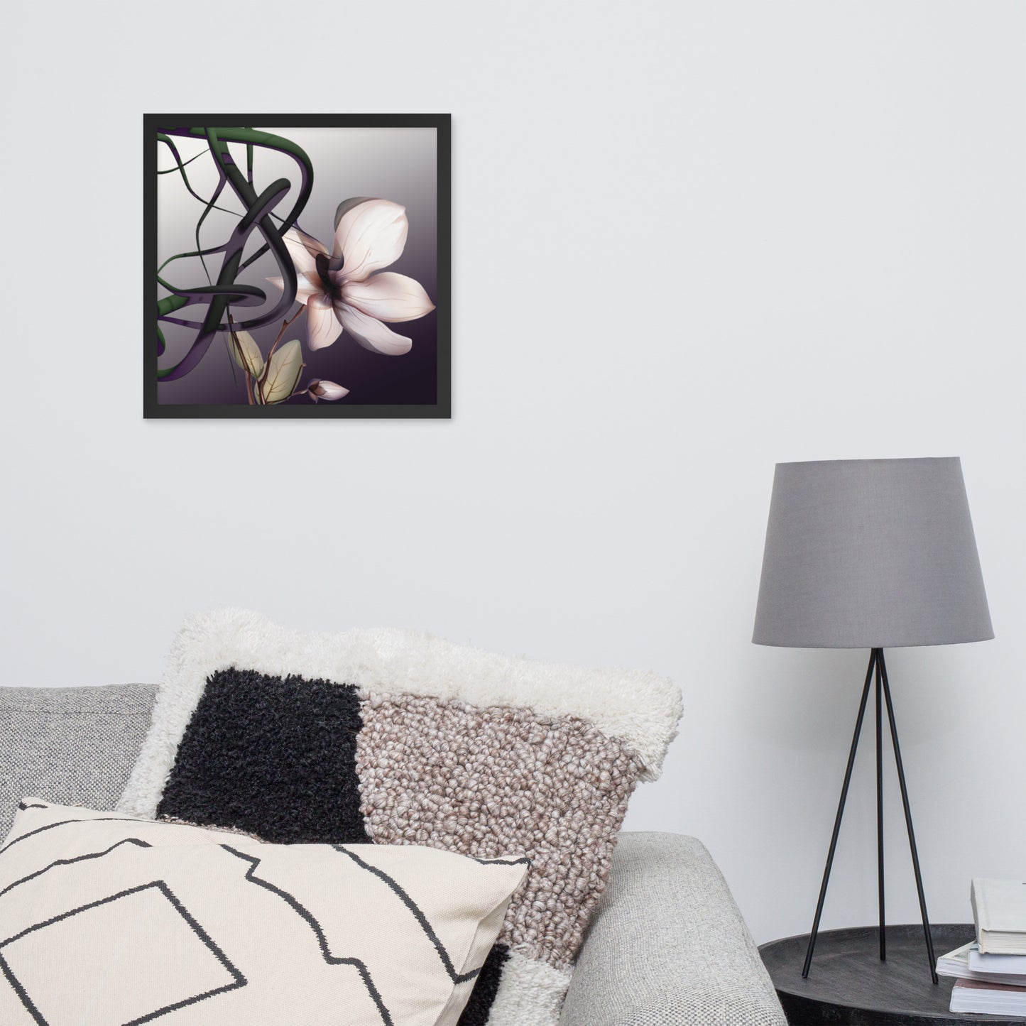 'Mathematical Orchid' Premium Luster Photo Paper Framed Poster