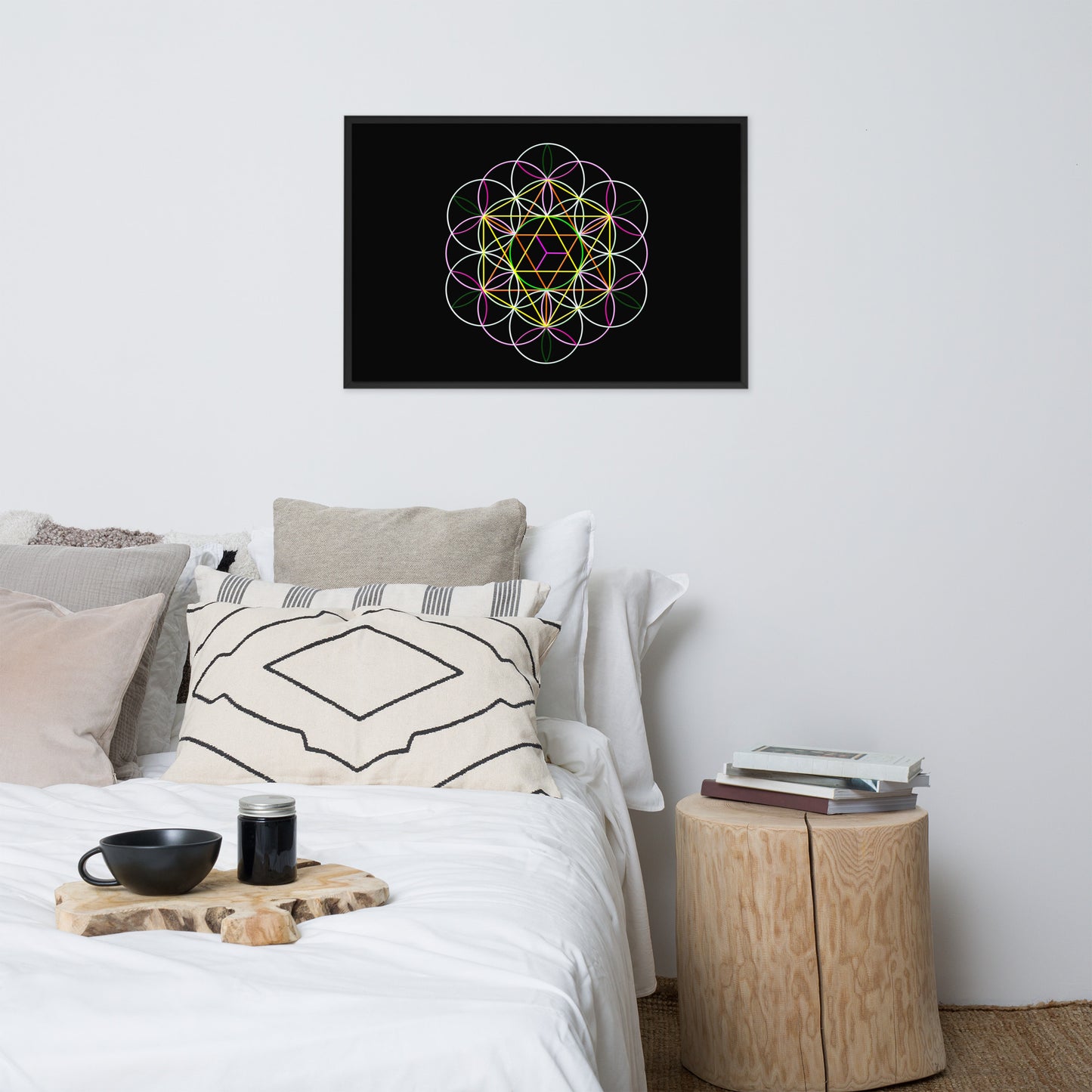 'Flower of Life' Premium Luster Photo Paper Framed Poster