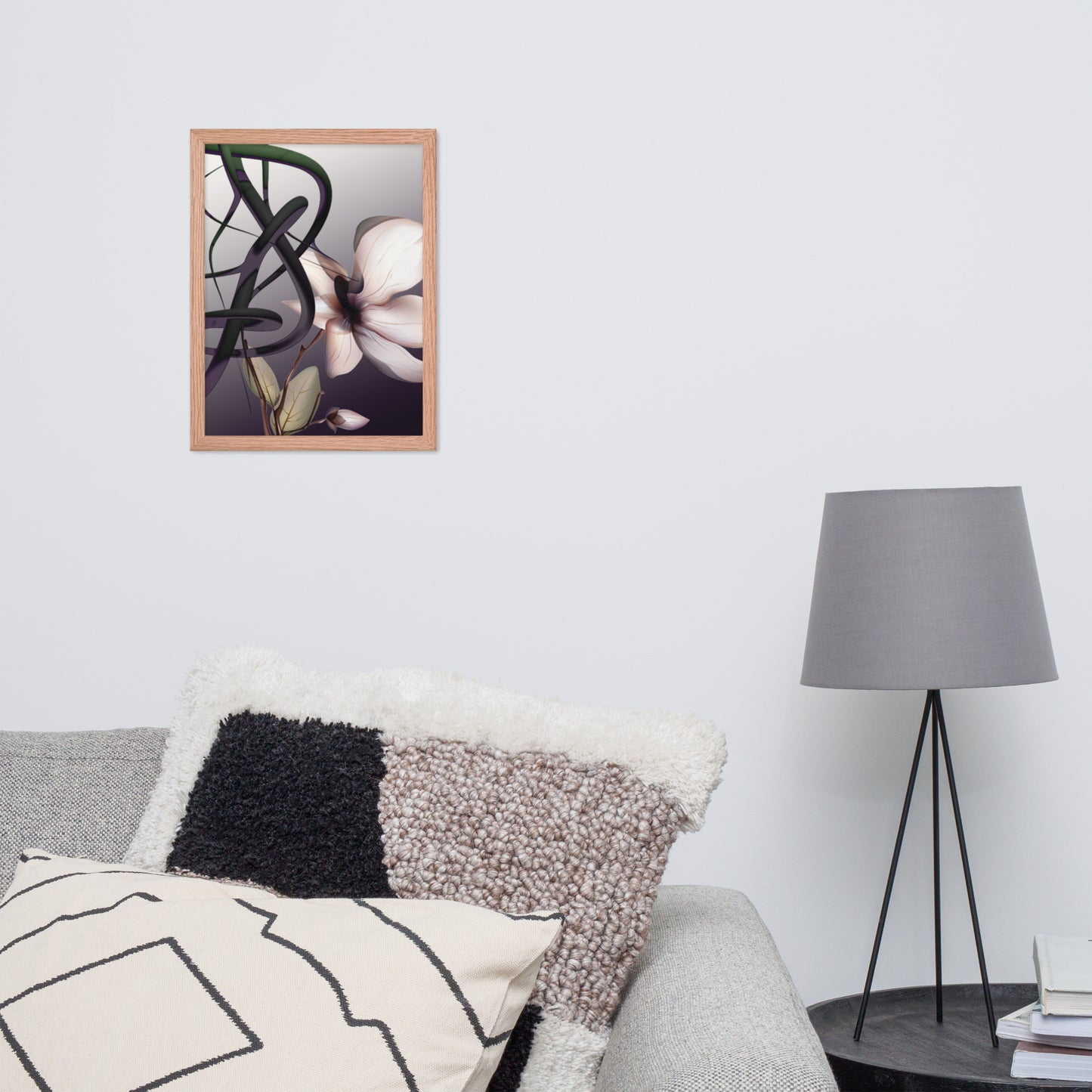 'Mathematical Orchid' Premium Luster Photo Paper Framed Poster