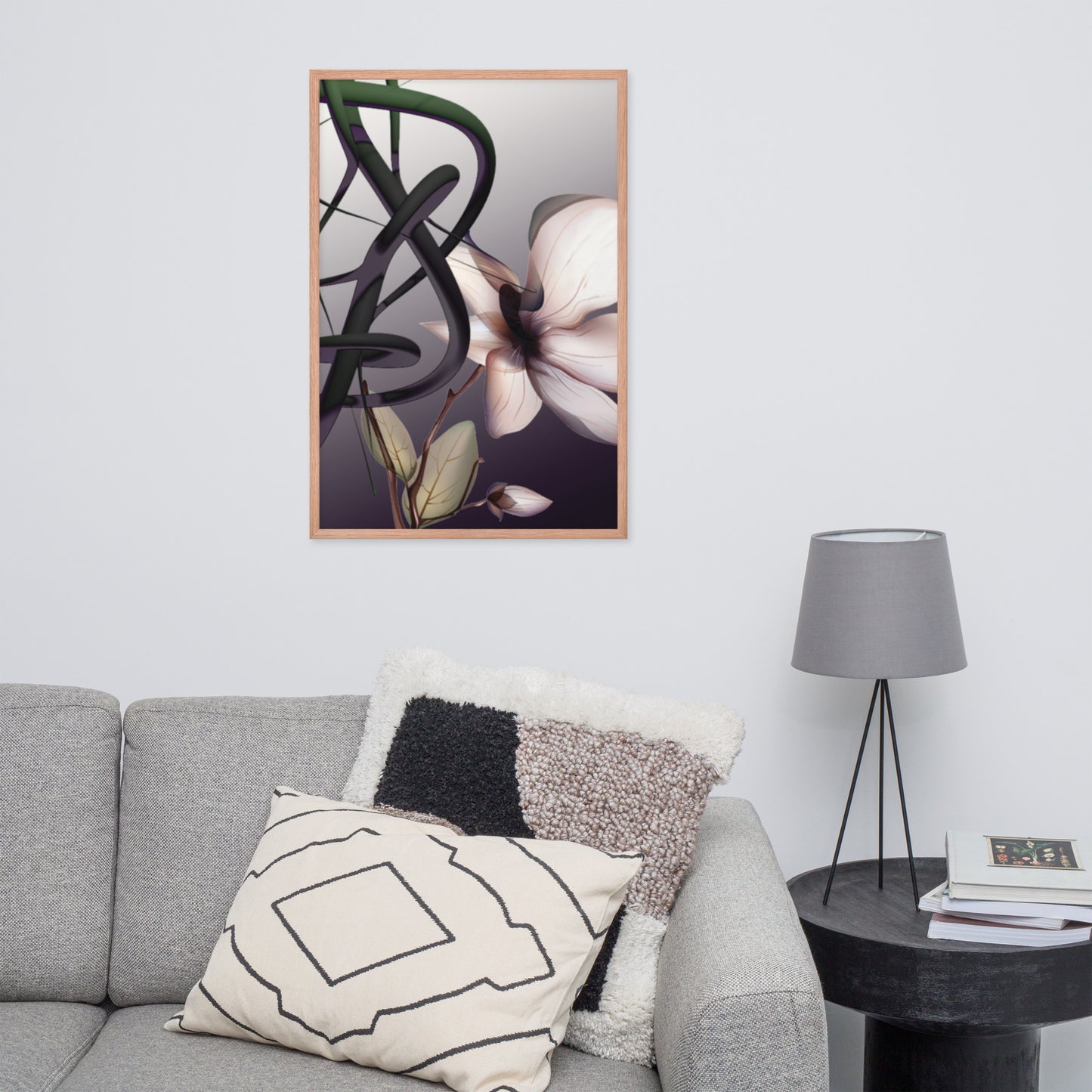 'Mathematical Orchid' Premium Luster Photo Paper Framed Poster