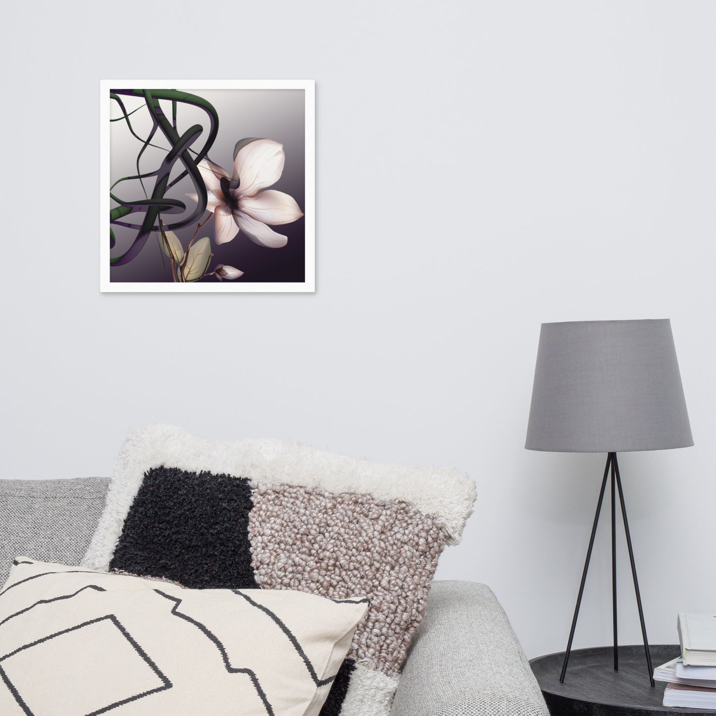 'Mathematical Orchid' Premium Luster Photo Paper Framed Poster