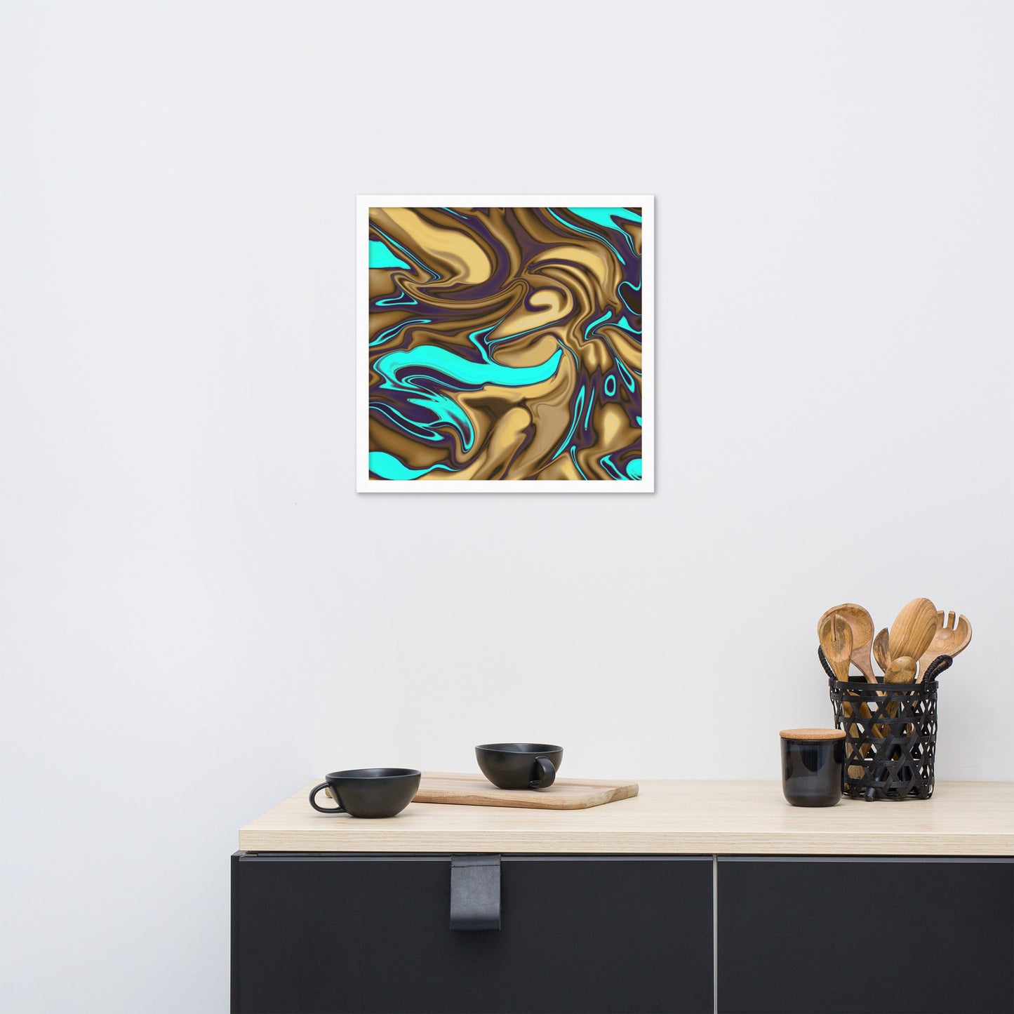 'Smoky Coffee' Premium Luster Photo Paper Framed Poster