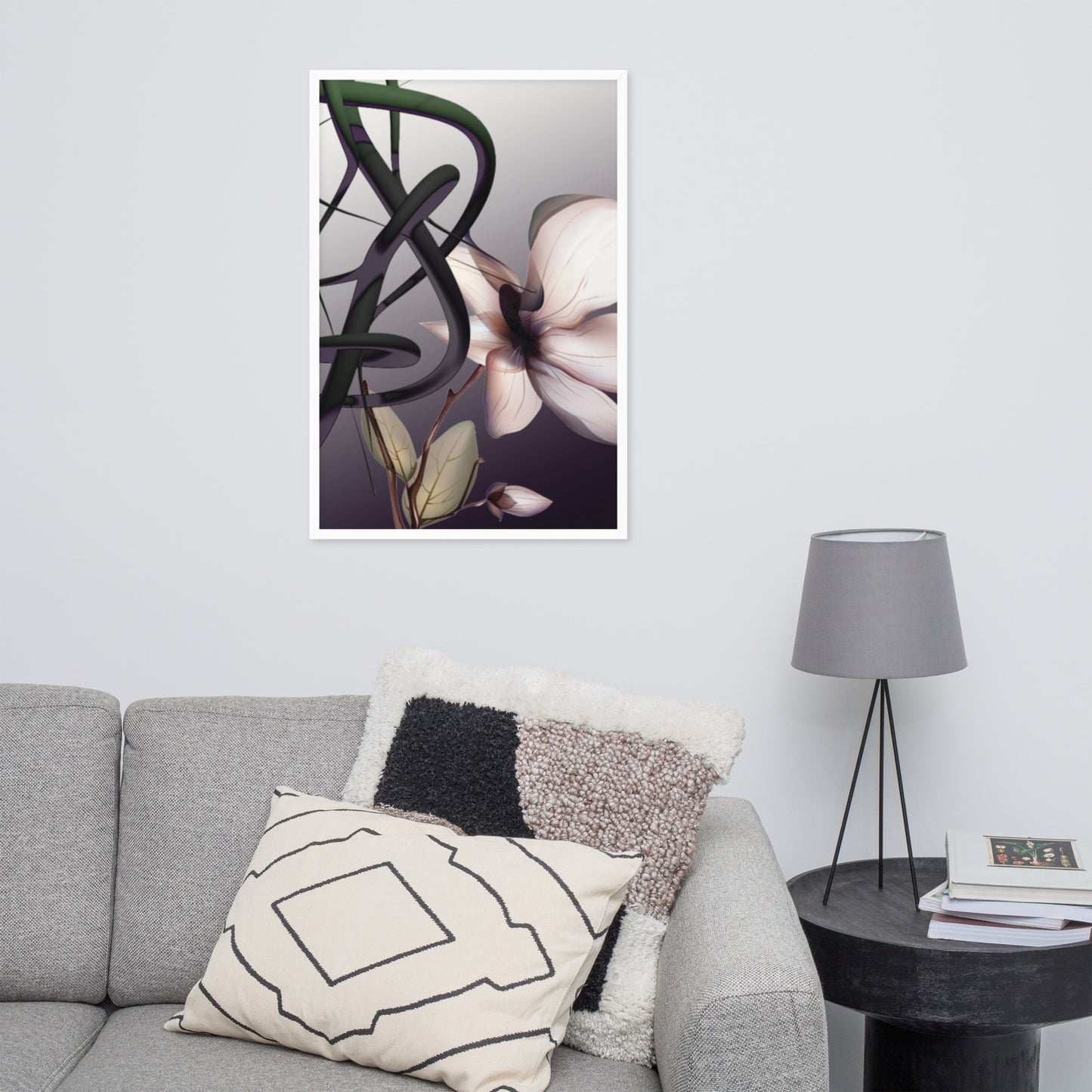 'Mathematical Orchid' Premium Luster Photo Paper Framed Poster