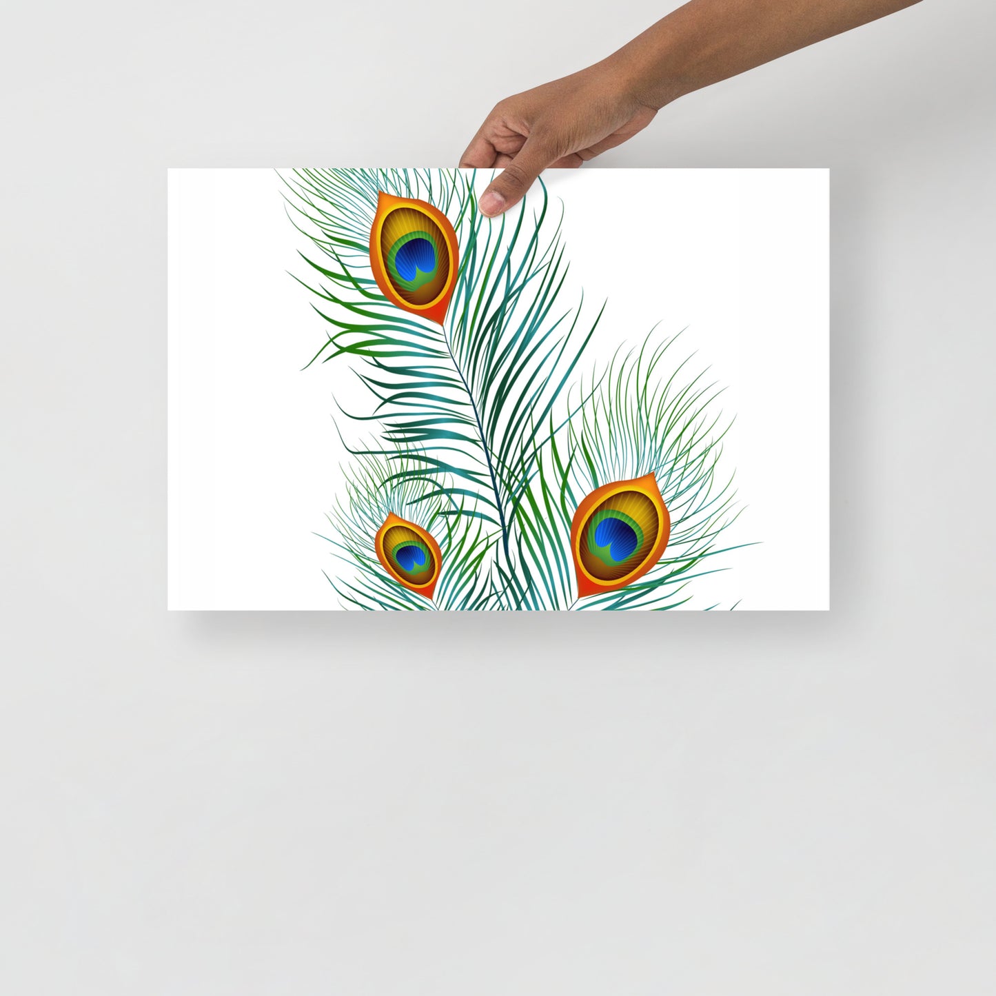 'Peacock' Premium Luster Photo Paper Poster