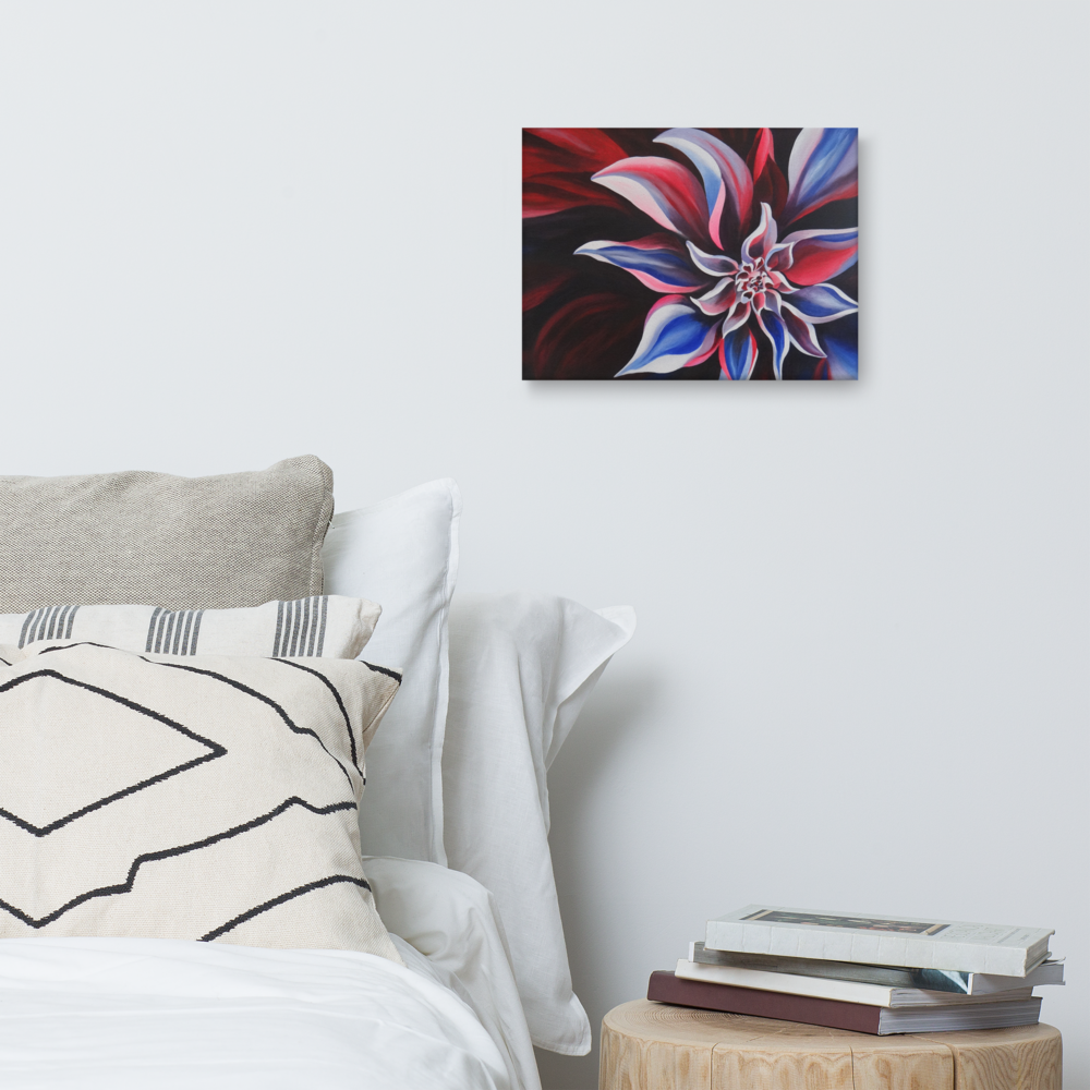 'Mysterious Delia' Stretched Framed Canvas