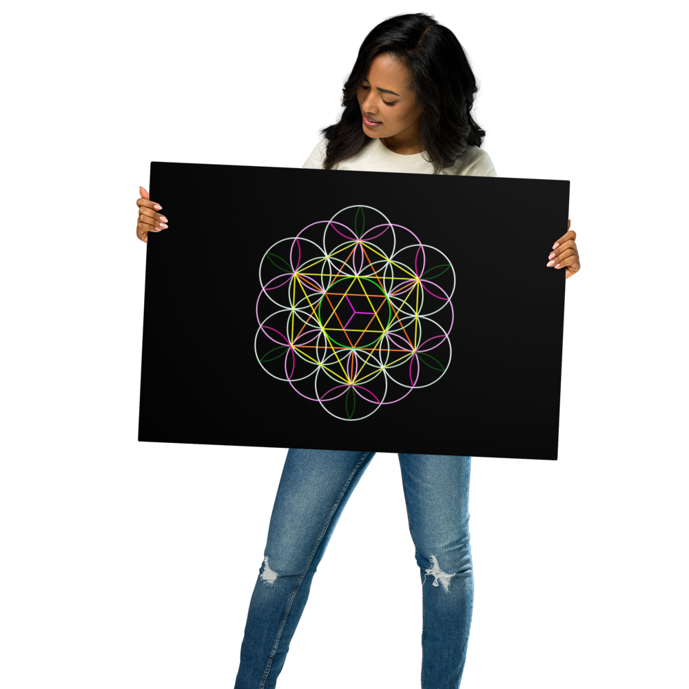 'Flower Of Life' Gloss Metal Print 20 x 30 inches (50 x 76.2 cms)